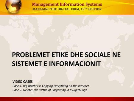 PROBLEMET ETIKE DHE SOCIALE NE SISTEMET E INFORMACIONIT