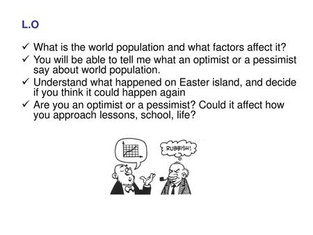 L.O What is the world population and what factors affect it?