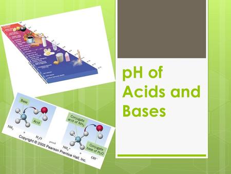 PH of Acids and Bases.