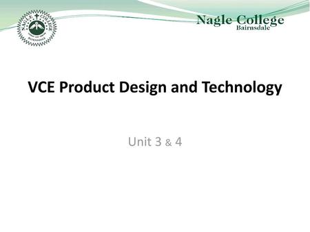 VCE Product Design and Technology