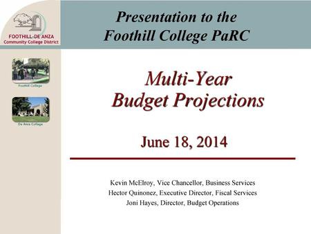 Multi-Year Budget Projections