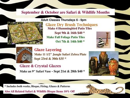 September & October are Safari & Wildlife Months