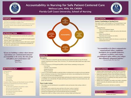 Accountability in Nursing for Safe Patient-Centered Care