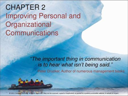 CHAPTER 2 Improving Personal and Organizational Communications