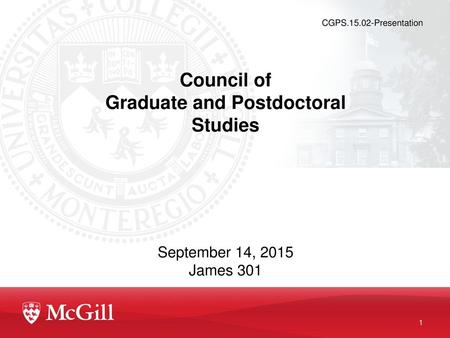 Council of Graduate and Postdoctoral Studies