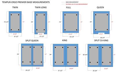 TEMPUR-ERGO PREMIER BASE MEASUREMENTS