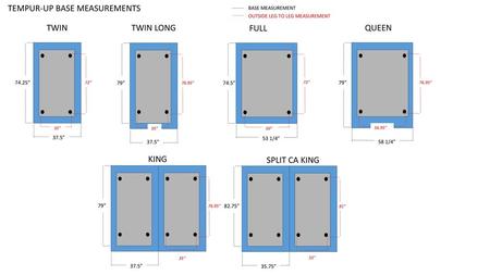 TEMPUR-UP BASE MEASUREMENTS