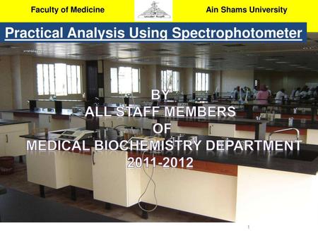 Practical Analysis Using Spectrophotometer