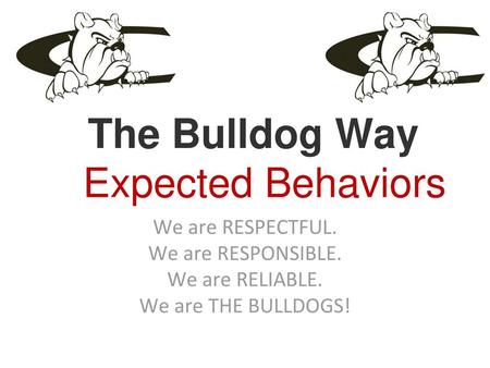 The Bulldog Way Expected Behaviors