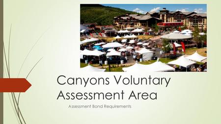 Canyons Voluntary Assessment Area