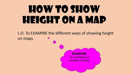 How to show height on a map