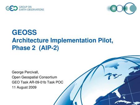 GEOSS Architecture Implementation Pilot, Phase 2 (AIP-2)