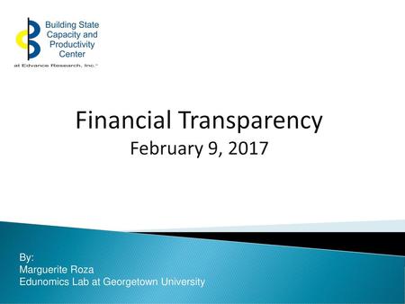 Financial Transparency February 9, 2017