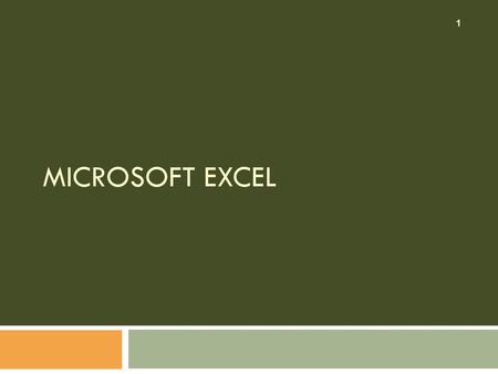 Microsoft Excel.