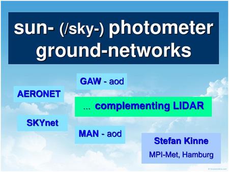 sun- (/sky-) photometer ground-networks