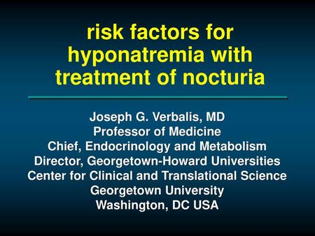 risk factors for hyponatremia with treatment of nocturia