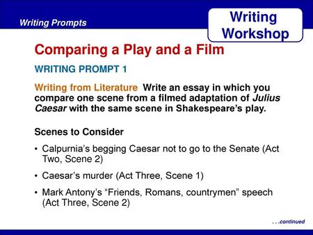 Comparing a Play and a Film