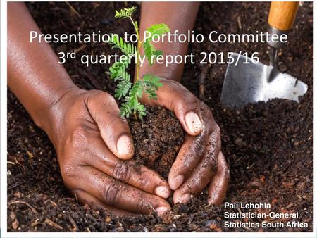 Presentation to Portfolio Committee 3rd quarterly report 2015/16