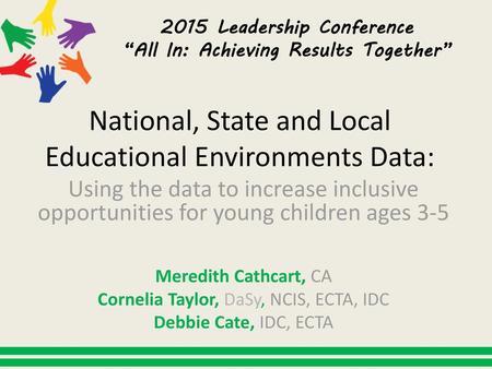 National, State and Local Educational Environments Data: