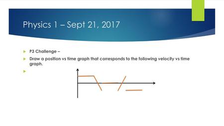 Physics 1 – Sept 21, 2017 P3 Challenge –