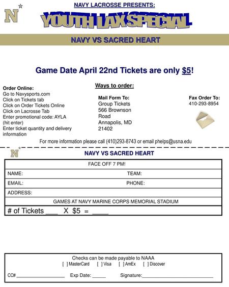 NAVY LACROSSE PRESENTS: