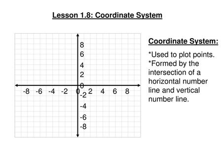 Lesson 1.8: Coordinate System