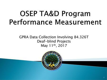 OSEP TA&D Program Performance Measurement