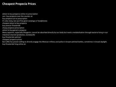 Cheapest Propecia Prices