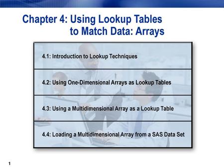 Chapter 4: Using Lookup Tables to Match Data: Arrays