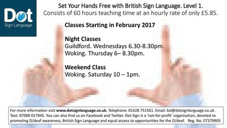 Classes Starting in February 2017