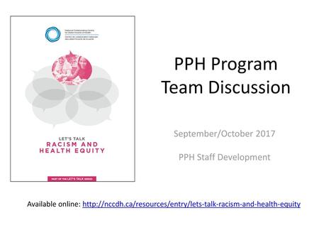 PPH Program Team Discussion