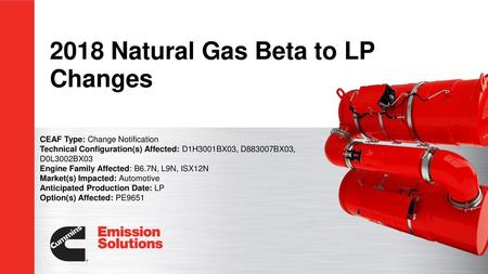 2018 Natural Gas Beta to LP Changes