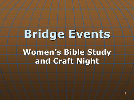 Women’s Bible Study and Craft Night