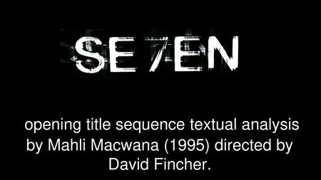 Setting/location The opening scene does not include any long shots of the room that the person is in but you would assume it is in an office of some sort.