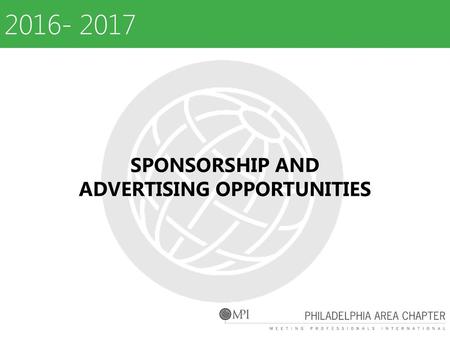 SPONSORSHIP AND ADVERTISING OPPORTUNITIES