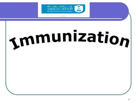 Immunization.