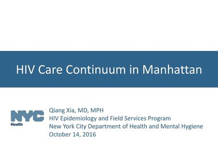 HIV Care Continuum in Manhattan