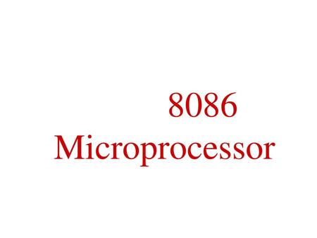 8086 Microprocessor.