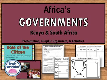 Presentation, Graphic Organizers, & Activities