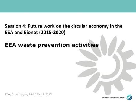 EEA waste prevention activities