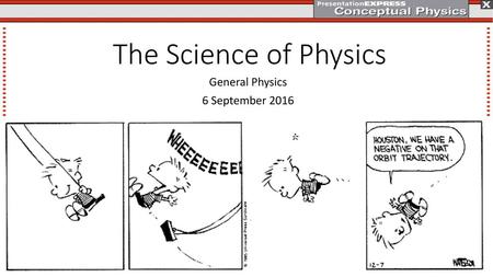 General Physics 6 September 2016