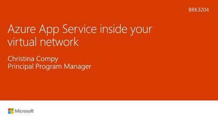 Azure App Service inside your virtual network