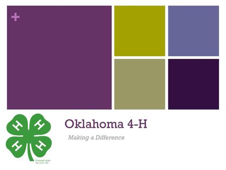 Oklahoma 4-H Making a Difference