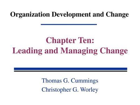 Organization Development and Change