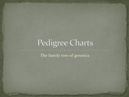 The family tree of genetics