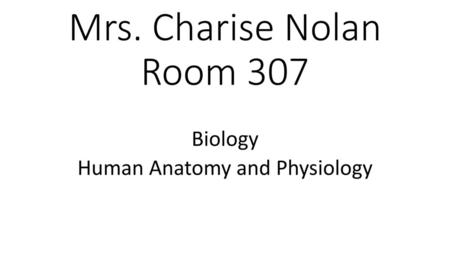 Biology Human Anatomy and Physiology