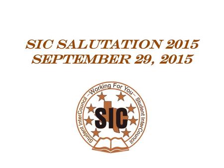 SIC Salutation 2015 September 29, 2015