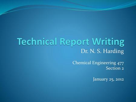 Technical Report Writing