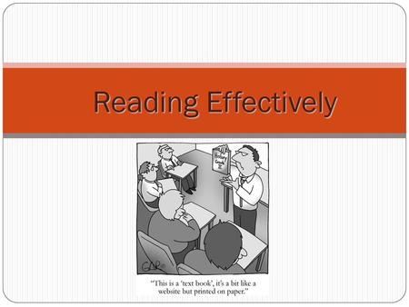 Reading Effectively.