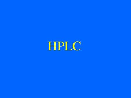 HPLC.